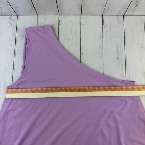 Universal Standard Lilac Geneva Dress Stretch Pima One-Shoulder Medium 18/20 - Picture 13 of 16